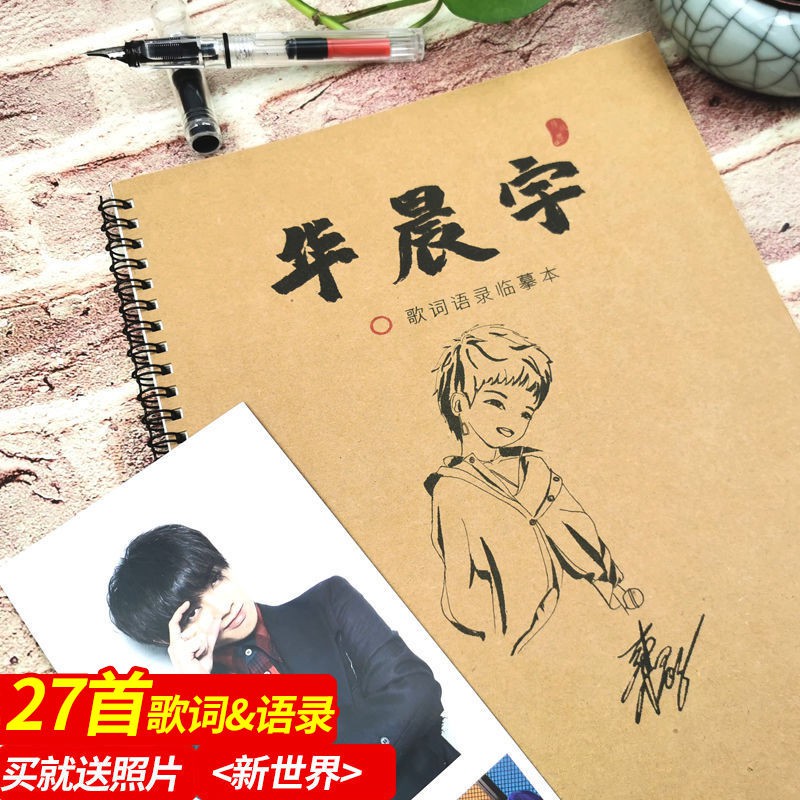 泠華晨宇花花歌詞本女生小清新情書翩翩體練字帖鋼筆硬筆描紅練字貼 蝦皮購物
