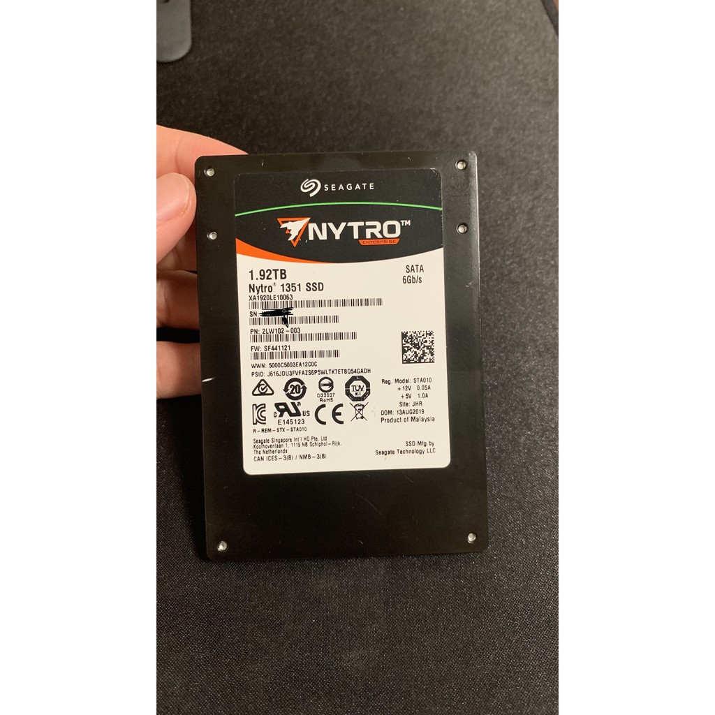 二手 希捷 Seagate 企業碟 Nytro 1.92TB 光速號Nytro 1351 SSD 台灣剩4年保固