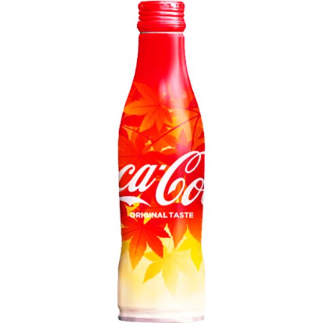 日本2018可口可樂楓葉瓶250ml