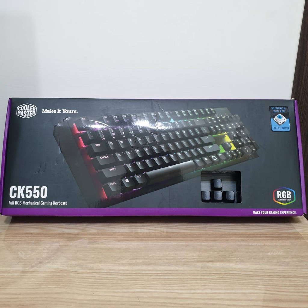 Cooler Master  酷媽CK550 機械式RGB 電競機械鍵盤 電競鍵盤 青軸