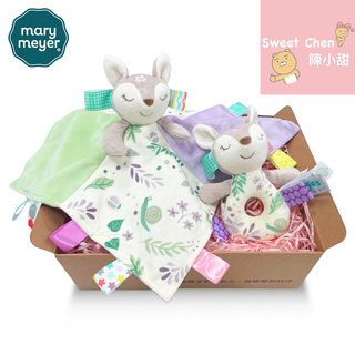 美國【mary meyer】蜜兒 小鹿經典禮盒（手搖鈴＋安撫巾）❤陳小甜嬰兒用品❤