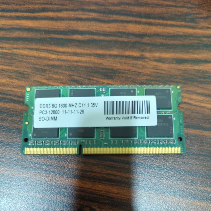 DDr3 8G 1600MHZ筆電記憶體