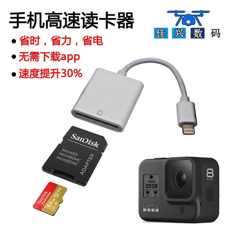 Gopro讀卡器tf Sd卡相機大疆直傳蘋果安卓手機type C轉換器多合一免運代購 蝦皮購物