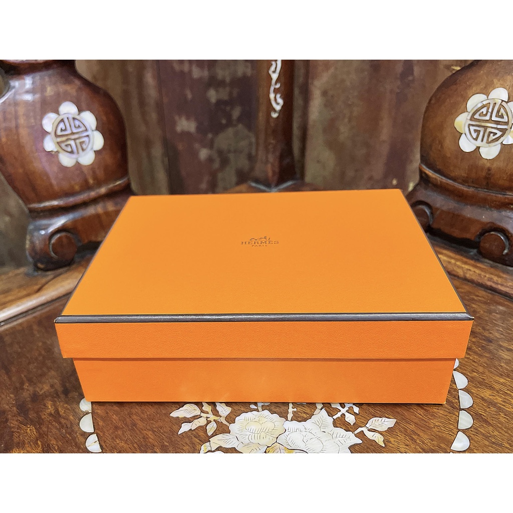 【二手名牌正品紙盒】愛馬仕 Hermès 橘盒 Constance 短夾 皮夾盒 飾品盒 收納盒 硬紙盒 禮物盒