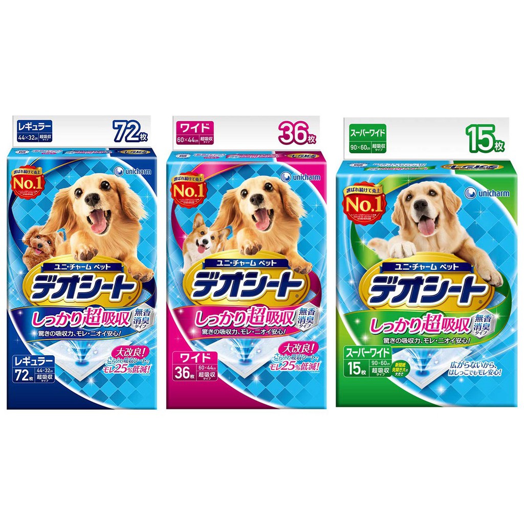 日本嬌聯 Unicharm 超吸收狗尿墊 M號/LL號/4L號
