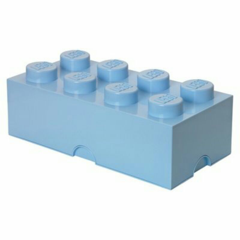 （凱芸市集）出清特價 現貨 LEGO樂高收納盒 經典方塊八置物盒 水藍 / 甜橙 台灣代理公司貨