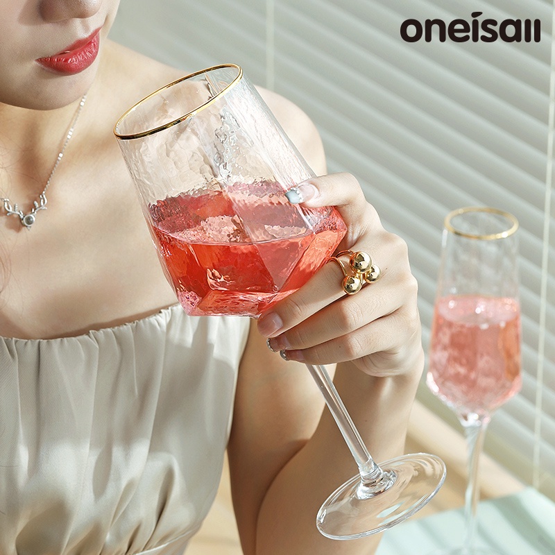 Oneisall 高腳杯水晶玻璃紅酒杯套裝家居創意個性風格