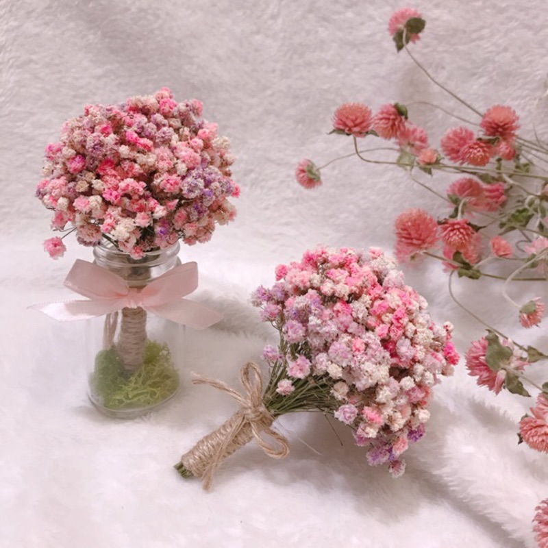 花莓 現貨 滿天星小捧花瓶乾燥花 捧花 不凋花 滿天星 伴娘禮 畢業禮物 情人 七夕 婚禮小物 閨蜜禮 生日禮 蝦皮購物