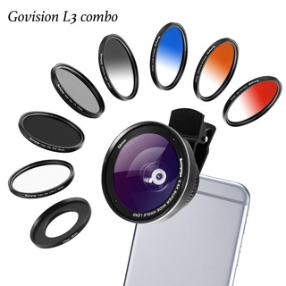 (福利品) Bomgogo Govision L3 Combo 10合1廣角微距手機鏡頭組(58mm)