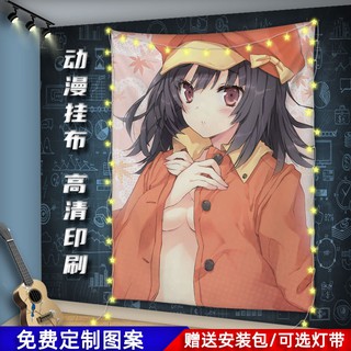 千石撫子動漫周邊掛布背景墻布定制做化物語學生宿舍床邊臥室裝飾 蝦皮購物