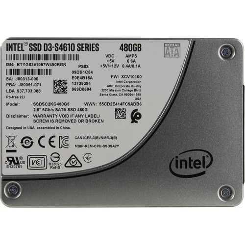[保固到2025] Intel SSD D3 S4610 480GB SSDSC2KG480G801