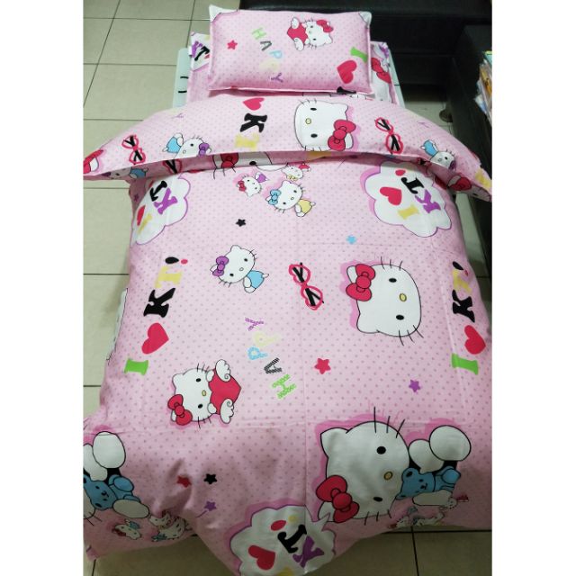 【現貨】我愛KT~ 100%純棉 Hello Kitty100%純棉~ 兒童床墊、墊被、枕頭、被子  ~幼兒園必備
