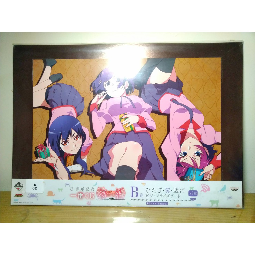 3公仔 正版全新 物語伍周年一番賞b賞大畫版戰場原羽川翼神原駿河公仔景品物語系列日版化物語 蝦皮購物