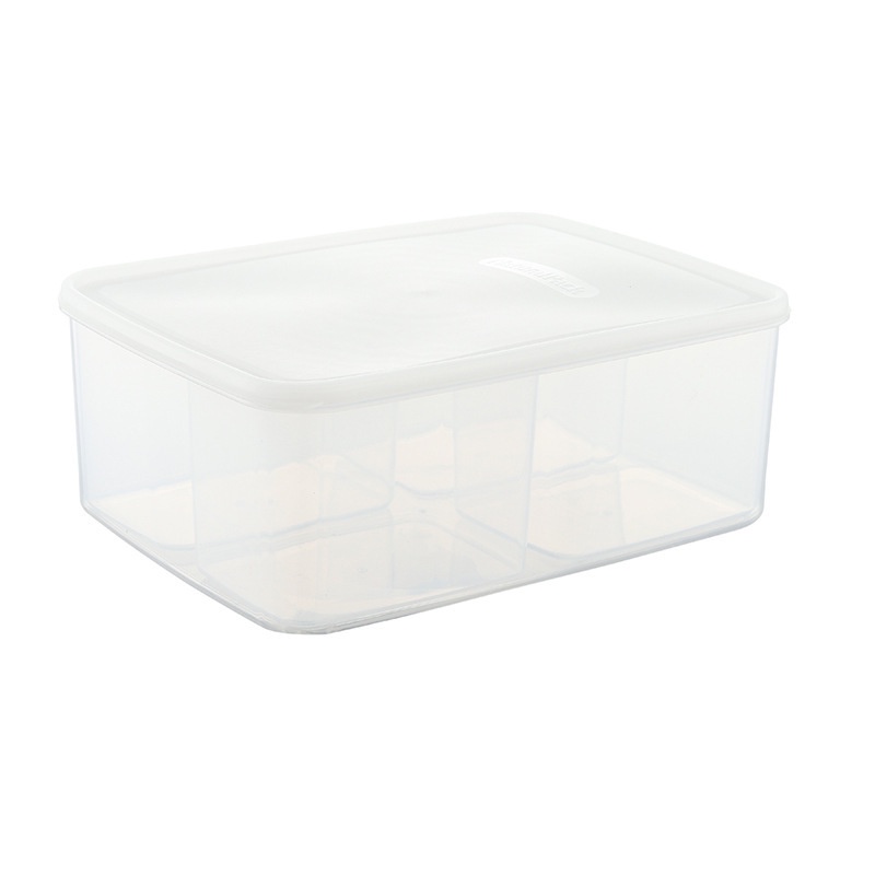 日式冰箱保鮮盒 帶蓋 可微波耐熱 大容量 廚房食物收納盒 居家生活 四格食品水果蔬菜收納盒【DH029】