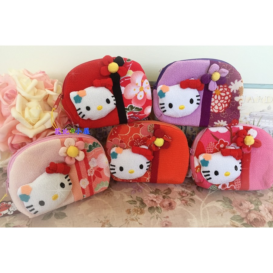 【現貨實拍】日本和風布藝*招喜屋Hello Kitty拉鍊包