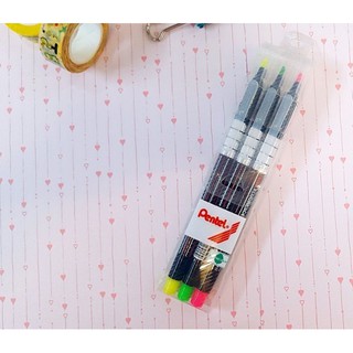 Pentel飛龍 S512-3 水性螢光筆 國民螢光筆 (3色組)