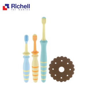 【Richell 利其爾】TLI 訓練型齒間刷套組-乳牙刷 8~12個月以上適用