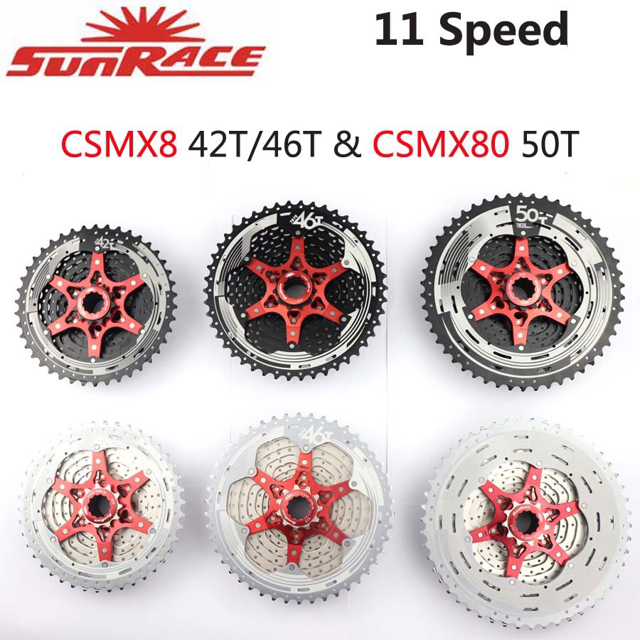 Sunrace 11 速飛輪 CSMS8 CSMX8 11-46T 11-50T 自行車飛輪適合 Shimano SRA