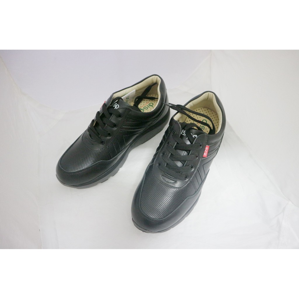 剩黑色39、☆地之柏- R416台灣製造 真皮氣墊 美姿健走鞋 機能健美休閒運動鞋 (黑) 咖 男款 39~44號