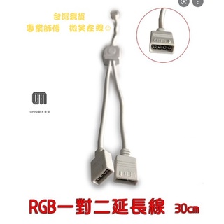 臺灣現貨 專業師傅 LED燈條配件 RGB燈條 五米燈條 一對二延長線 一對三延長線 一段四延長線 30cm