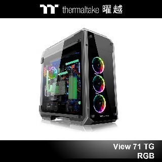 曜越 View 71 TG RGB 高直立式強化玻璃機殼 CA-1I7-00F1WN-01