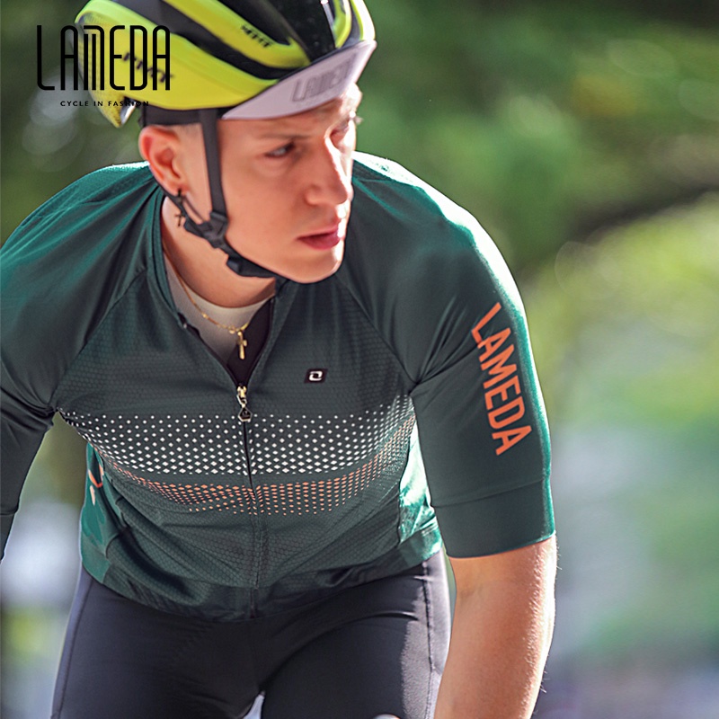 Lameda 夏季短袖 Powerband 自行車球衣男士上衣運動衫山地騎行衣服騎行設備