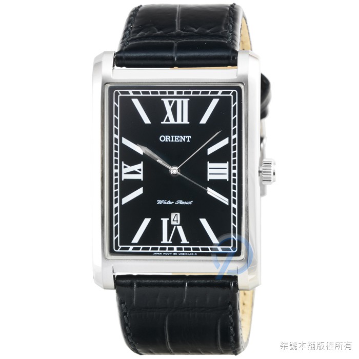 【柒號本舖】ORIENT 東方錶經典方型石英錶-黑 / FUNEM002B (原廠公司貨)
