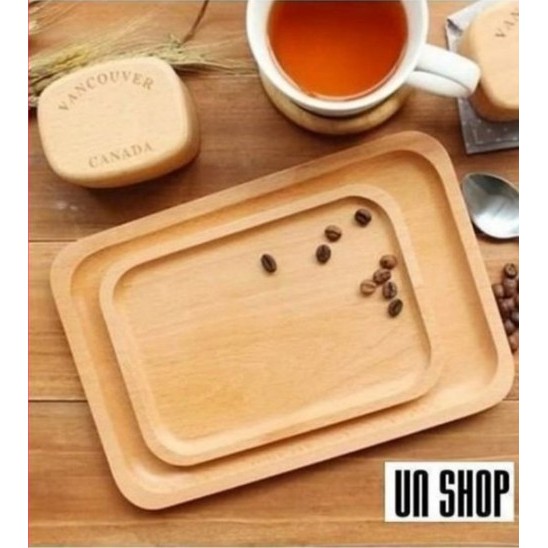 無印良品風櫸木方盤muji櫸木托盤雜貨風進口櫸木餐盤環保無漆方形-UN SHOP【D16】
