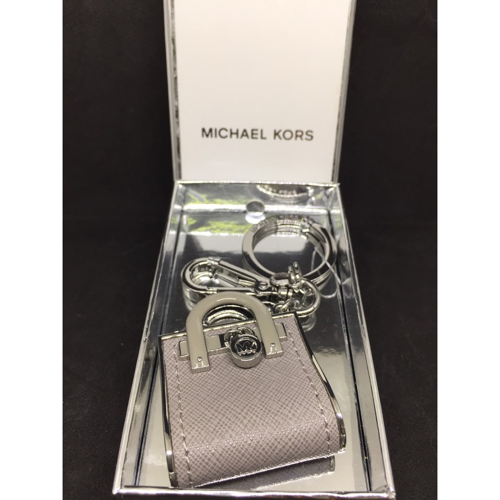 全新 Michael kors MK 稀有限量灰色 金屬材質 鎖頭包包造型 鑰匙圈吊飾 全新鑰匙圈 飾掛