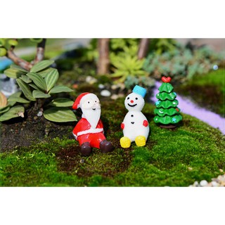 【微景小舖】🎄聖誕樹 雪人 聖誕老人 雪松樹 DIY雪景造景 聖誕節 素材裝飾 微景觀 多肉植物 苔蘚盆栽 聖誕樹