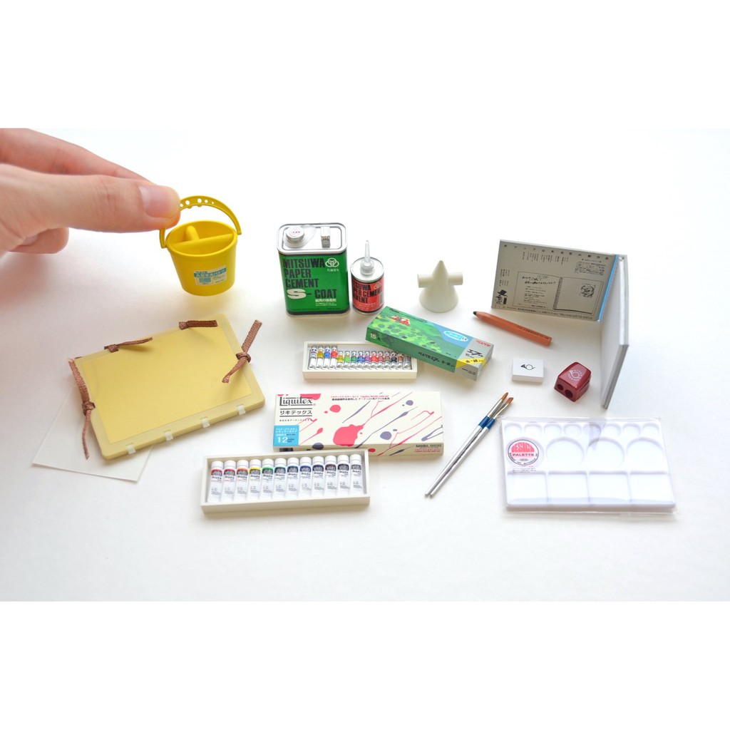 Toys 現貨kenelephant 迷你美術工具組美術調色盤水彩繪畫道具扭蛋轉蛋全6種 蝦皮購物