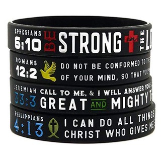 Bible Verse Christian Religious Silicone Bracelet Wristband