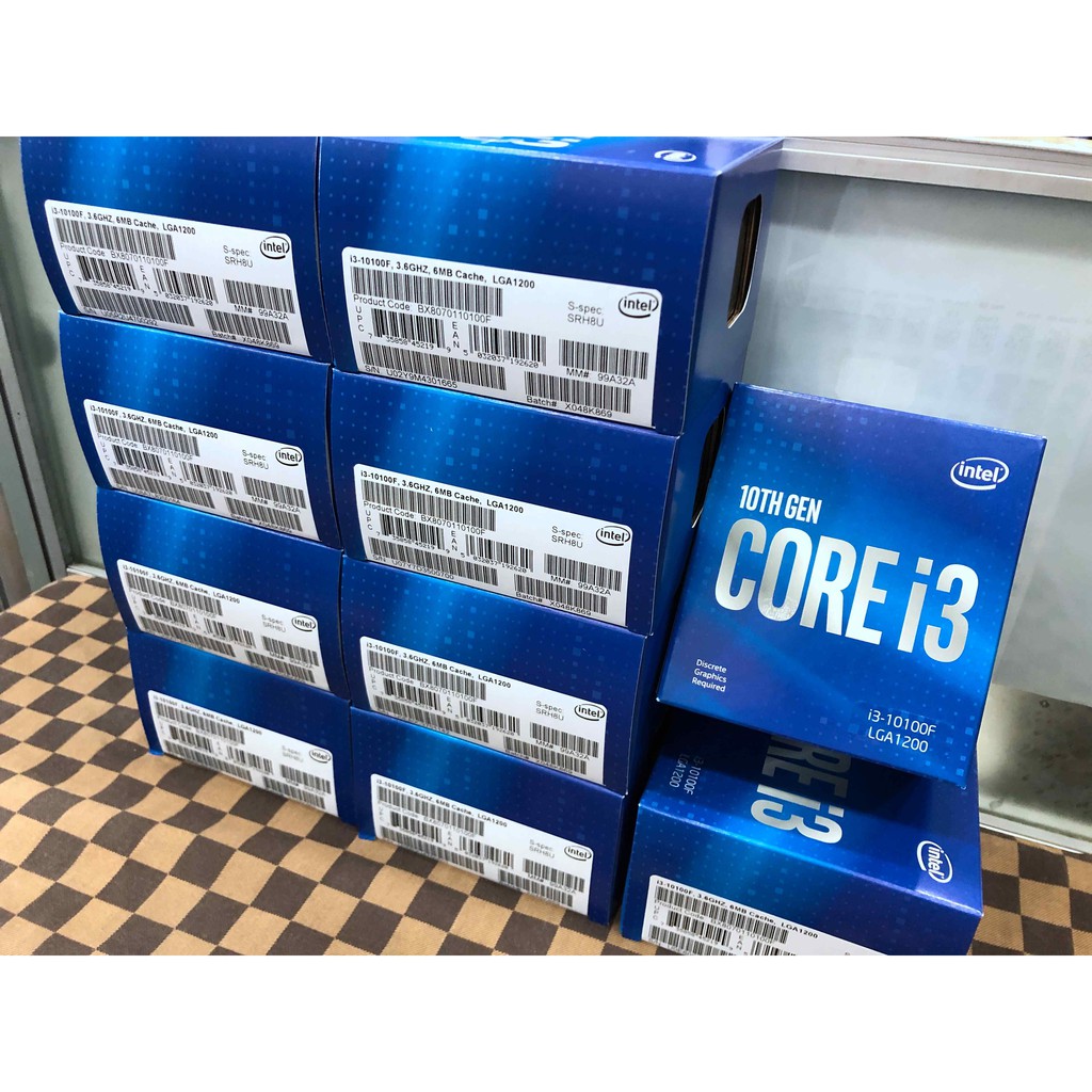 Intel 10代 I3-10100F 無內顯 4核8緒 處理器 (限量)