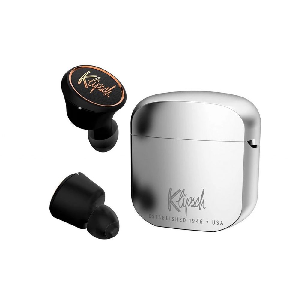 『嘉義華音音響』Klipsch 藍芽耳機 T5 True Wireless 不鏽鋼打火機型充電盒 重低音 藍芽5.0