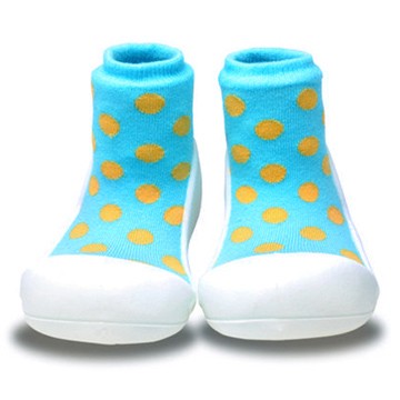 【100%正品 特價新品】韓國Attipas快樂腳襪型學步鞋*藍黃水玉 特價549元