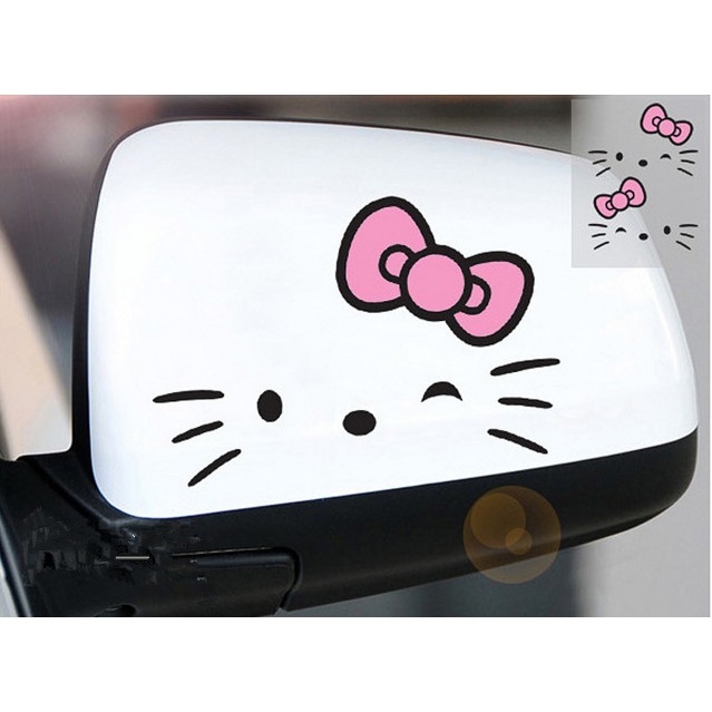 hello kitty 貼紙 可愛車貼  防水 遮醜貼 安全帽 行李箱 可愛貼紙 摩托車貼  汽車貼紙