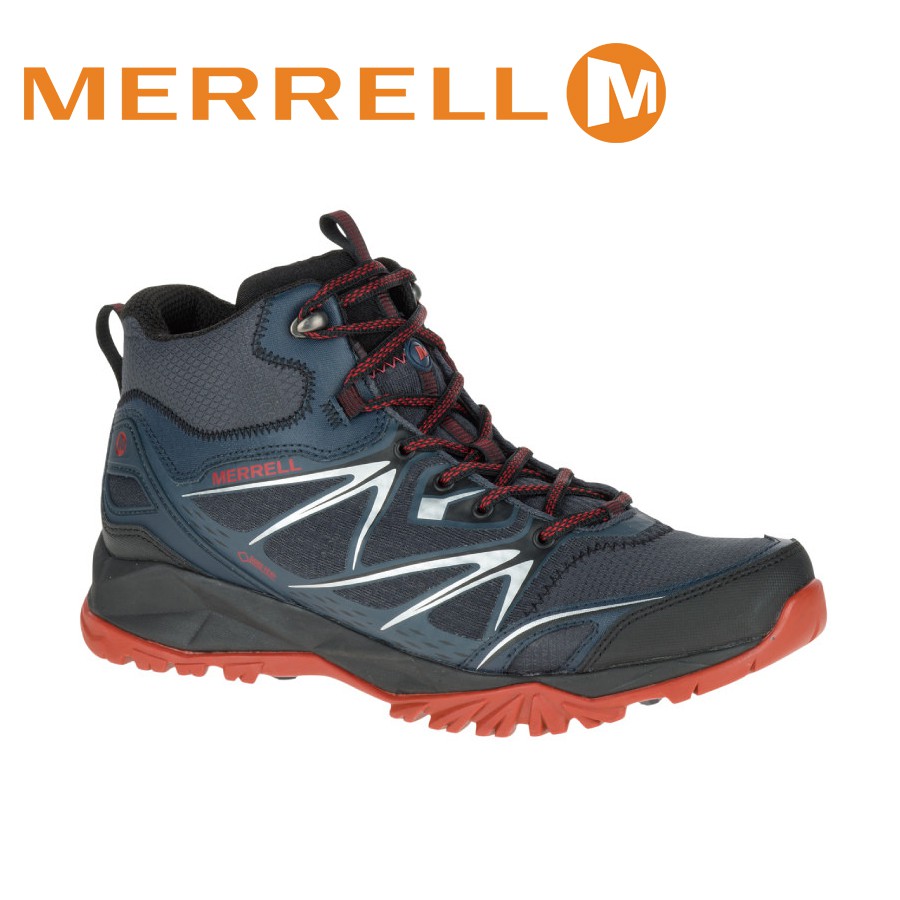 MERRELL 美國 男款 CAPRA BOLT MID GORE-TEX 黑 中筒登山鞋/ML35719/悠遊山水