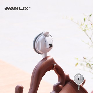 【Hanlix亨利士】MIT臺灣製 強力吸盤耐重7kg 塑膠白色大吸盤【9440080】無痕免釘免鑽 無毒安全 吸附玻璃