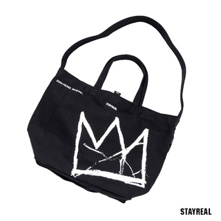 STAYREAL x Basquiat 巴斯奇亞王冠帆布包 BS22002 黑色 側背包 手提包