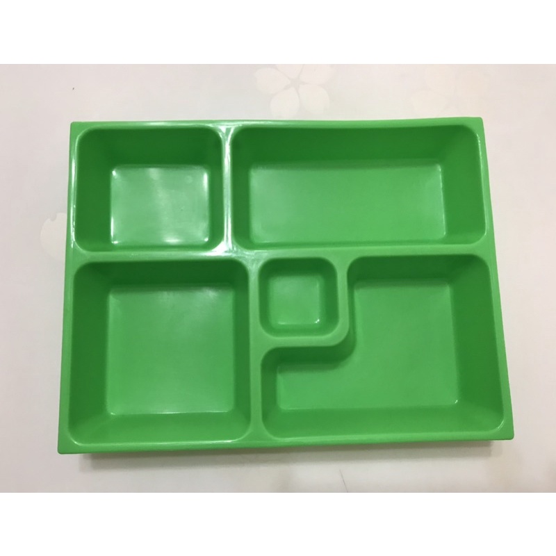 分隔餐盒 綠色 飯盒便當分隔型小學生 上班族 餐盤分格 套裝飯盒 學生快餐 盤餐