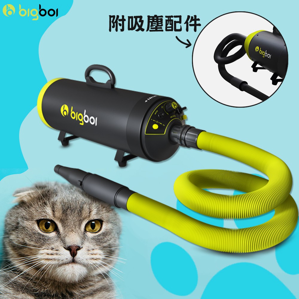 【GOOD購】bigboi MINI PLUS+ (寵物乾燥吹風機+專用吸塵配件) 吹水機 寵物美容 吸塵 吹風