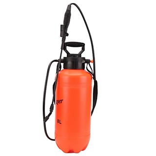【威富登LED】8L 氣壓式噴霧桶(橘色) 肩背式 噴霧器 澆花澆水 手壓塑料噴壺 噴水壺 噴農藥