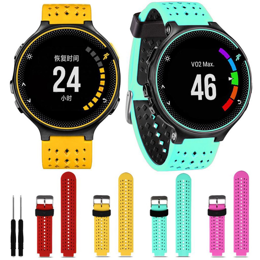 Garmin Forerunner 220 230 235 620 630 替換軟矽膠錶帶