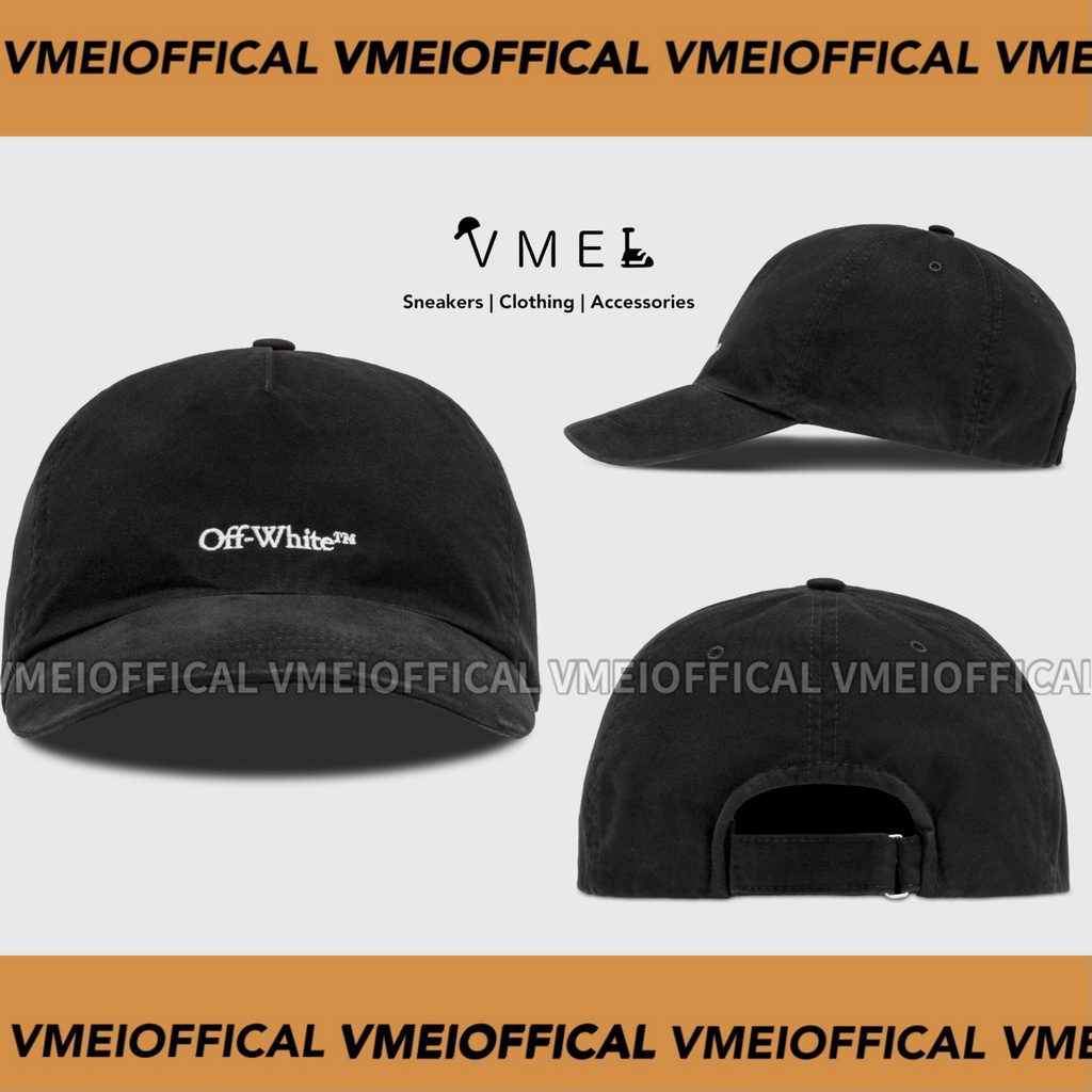 【VMEI_OFFICAL】OFF-WHITE Bookish OW Baseball Cap 棒球帽 老帽 黑