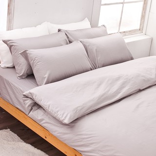 戀家小舖 台灣製床包 雙人床包 床單 岩石巧克力 100%精梳棉 床包枕套組 馬卡龍 經典 素色