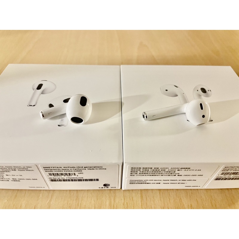 蘋果原廠 全新AirPods 2代 3代 左耳 單耳 台灣公司貨 保固一年 當天出貨