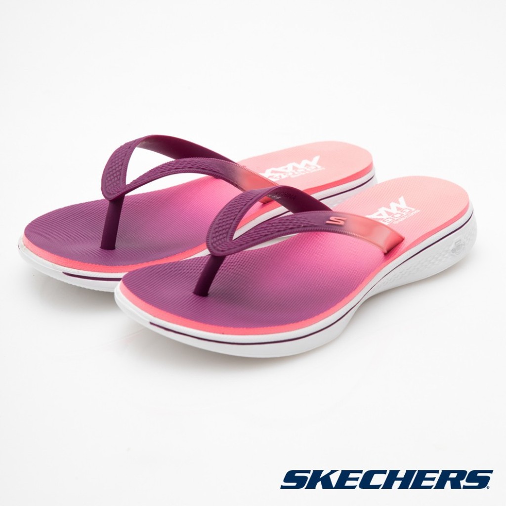 最後一雙7號SKECHERS (女) 拖鞋系列 H2 GOGA 14681 PRPK 粉紫漸層色 特價 730