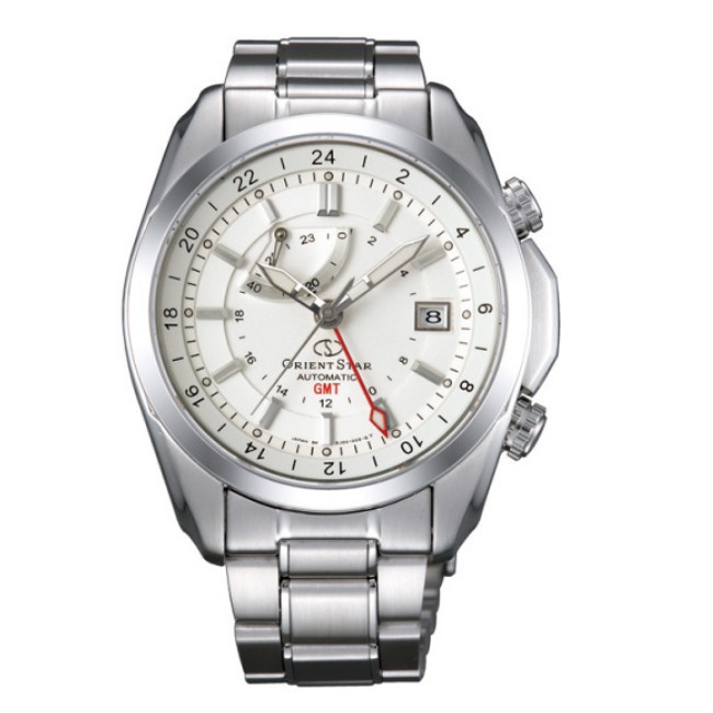 ORIENT STAR 東方之星 雙時區藍寶石機械錶 鋼帶款 白色 SDJ00002W