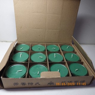 小茶碗酥油燈(8小時)綠色1盒12盞20盒1箱(修綠度母.財神)