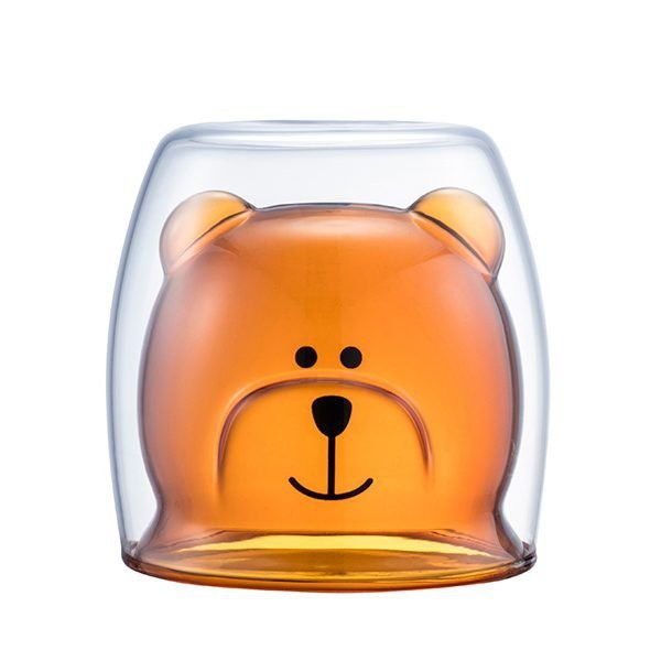 2017 台灣 星巴克 STARBUCKS 琥珀 Bearista 雙層玻璃杯 小熊杯 圓圓熊 250ML超取 面交